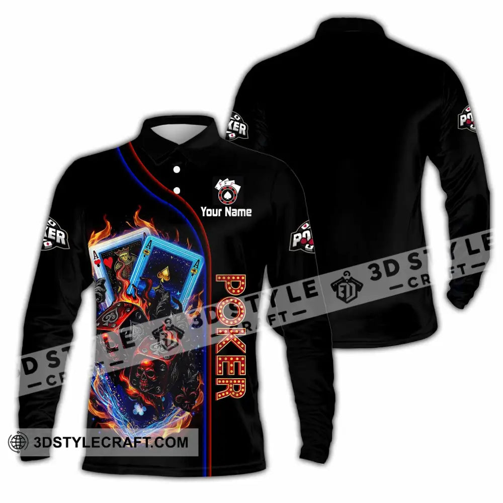 Unisex Shirt - Custom Poker Shirt - Long Sleeve Polo / S - T-shirt