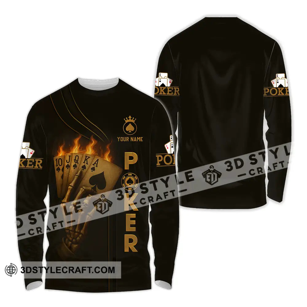 Unisex Shirt - Custom Poker Shirt Long Sleeve Shirt / S T-shirt