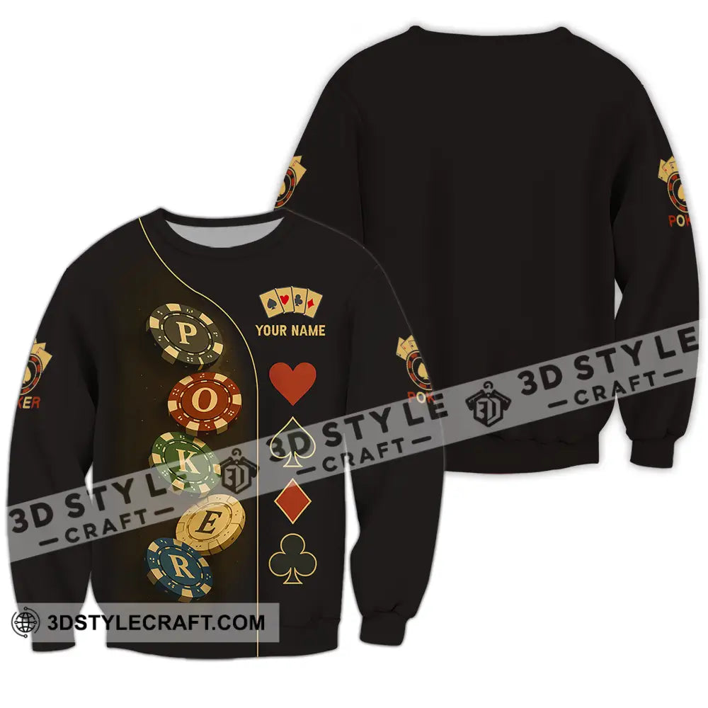 Unisex Shirt - Custom Poker Shirt Long Sleeve / S T-shirt