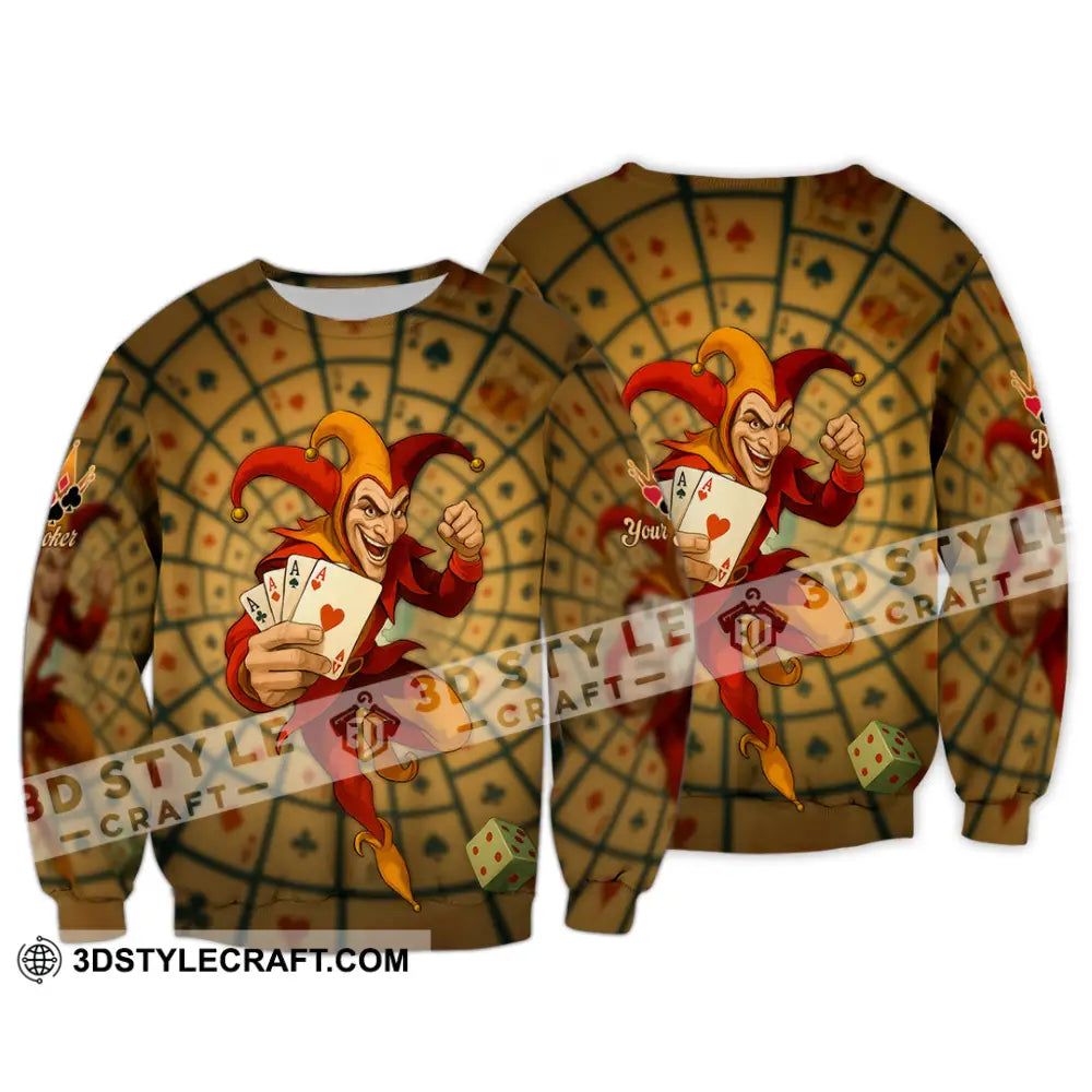 Unisex Shirt - Custom Poker Lover Shirt Poker Player Long Sleeve / S T-shirt