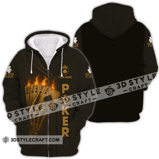 Unisex Shirt - Custom Poker Shirt Zipper Hoodie / S T-shirt