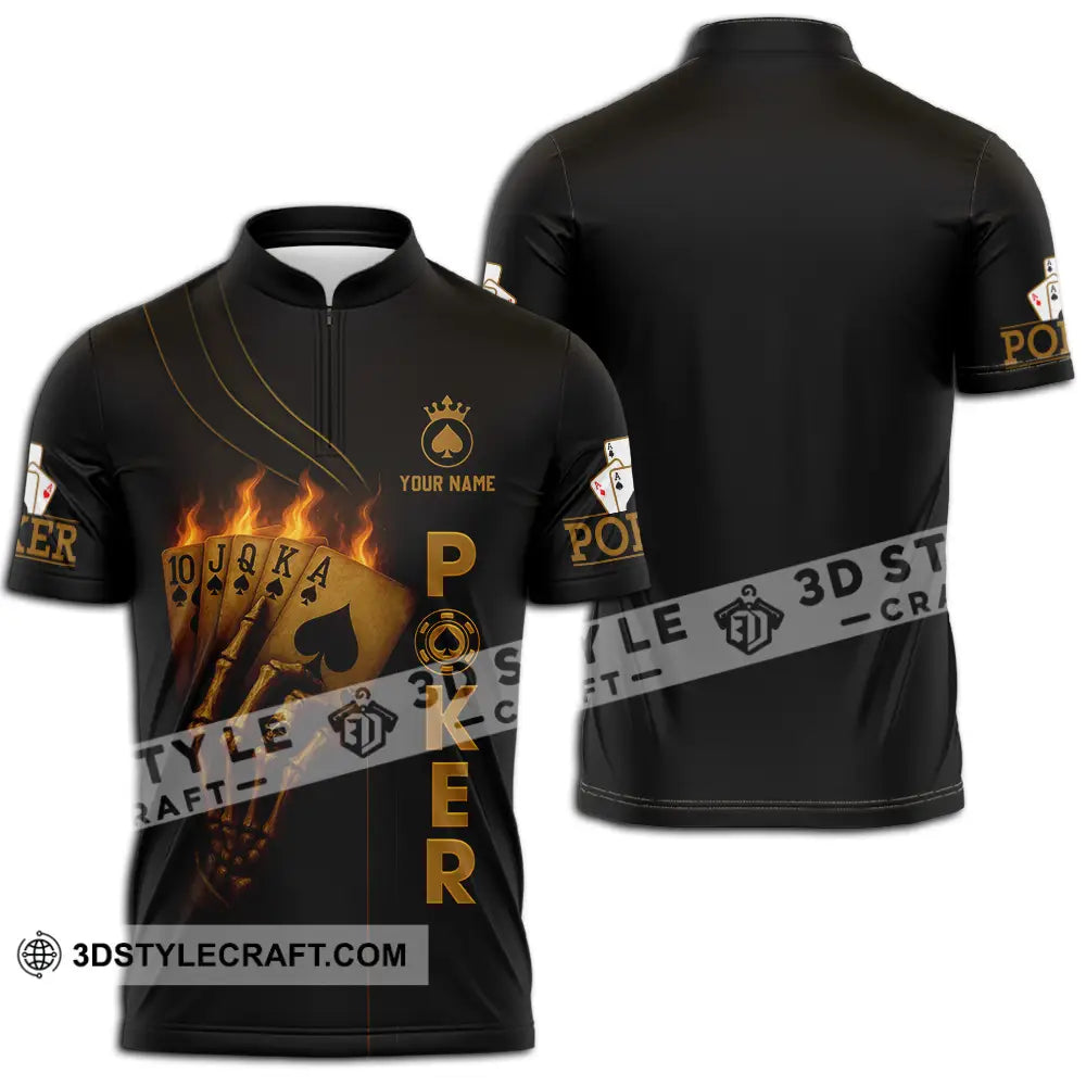 Unisex Shirt - Custom Poker Shirt Zipper Polo Shirt / S T-shirt