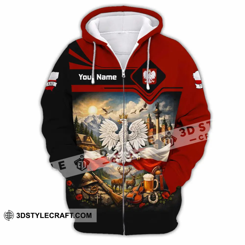 Unisex Shirt - Custom Poland Shirt - Zipper Hoodie / S - T-shirt