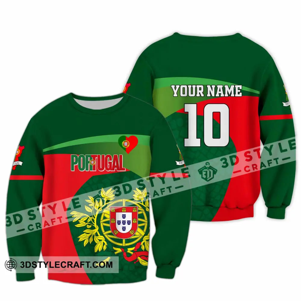 Unisex Shirt - Custom Portugal 3D Shirt Long Sleeve / S T-shirt