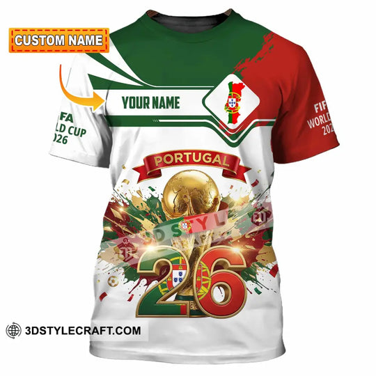 Unisex Shirt - Custom Portugal FIFA 3D Shirt style option 1