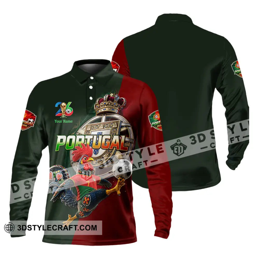 Unisex Shirt - Custom Portugal World Cup 2026 Shirt - Long Sleeve Polo / S - T-shirt