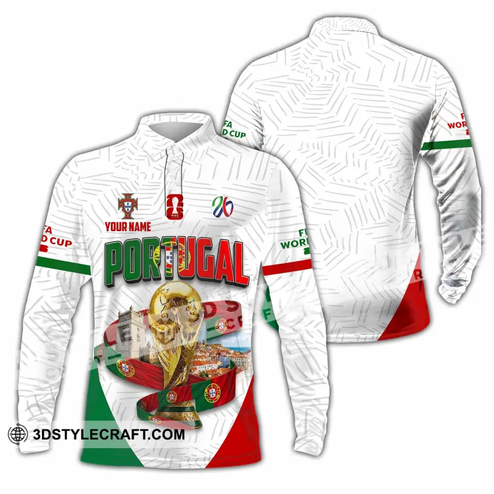 Unisex Shirt - Custom Portugal World Cup 2026 Shirt - Long Sleeve Polo / S - T-shirt
