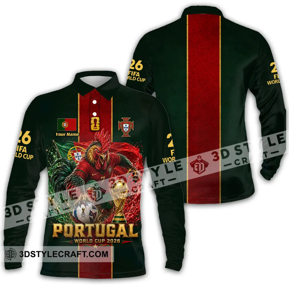 Unisex Shirt - Custom Portugal World Cup 2026 Shirt - Long Sleeve Polo / S - T-shirt