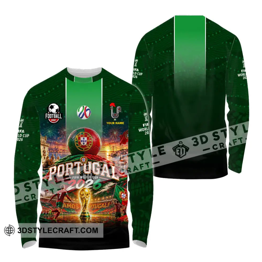 Unisex Shirt - Custom Portugal World Cup 2026 Shirt - Long Sleeve Shirt / S - T-shirt