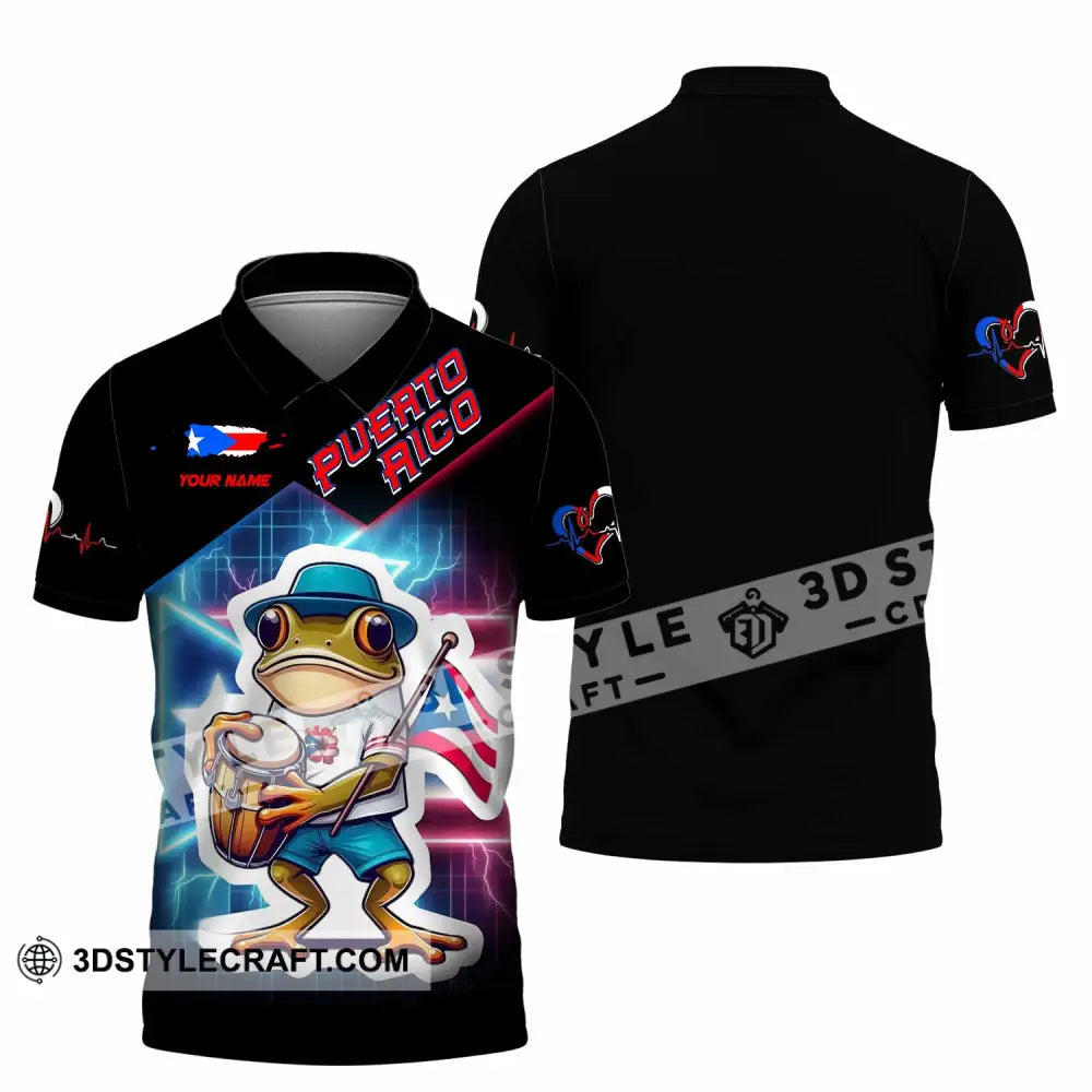 Unisex Shirt - Custom Puerto Rico 3D Shirt Polo Shirt / S T-shirt