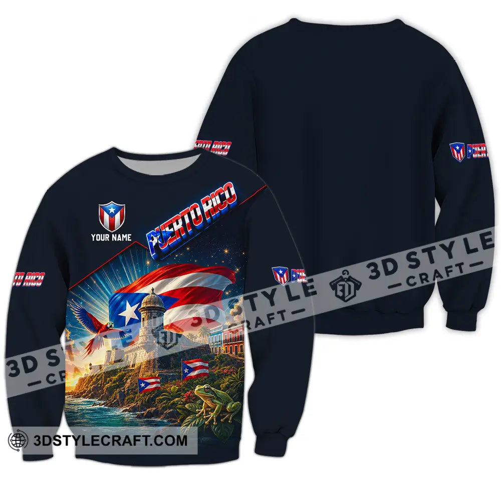 Unisex Shirt - Custom Puerto Rico Shirt - Long Sleeve / S - T-shirt