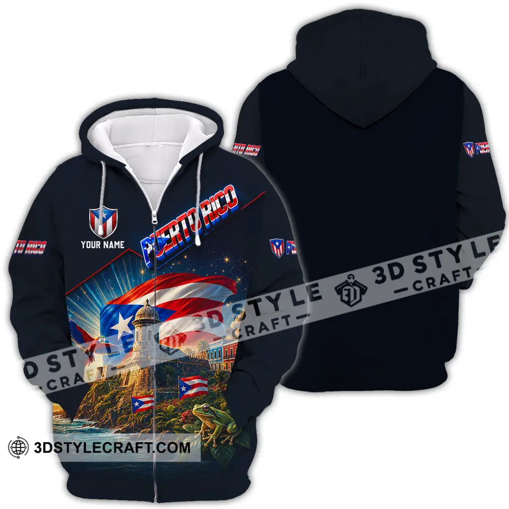 Unisex Shirt - Custom Puerto Rico Shirt - Zipper Hoodie / S - T-shirt