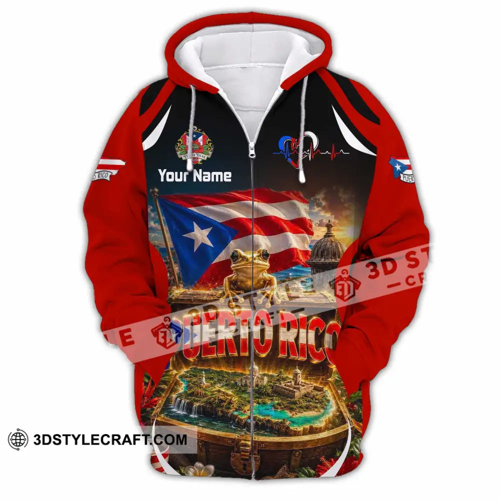 Unisex Shirt - Custom Puerto Rico Shirt - Zipper Hoodie / S - T-shirt