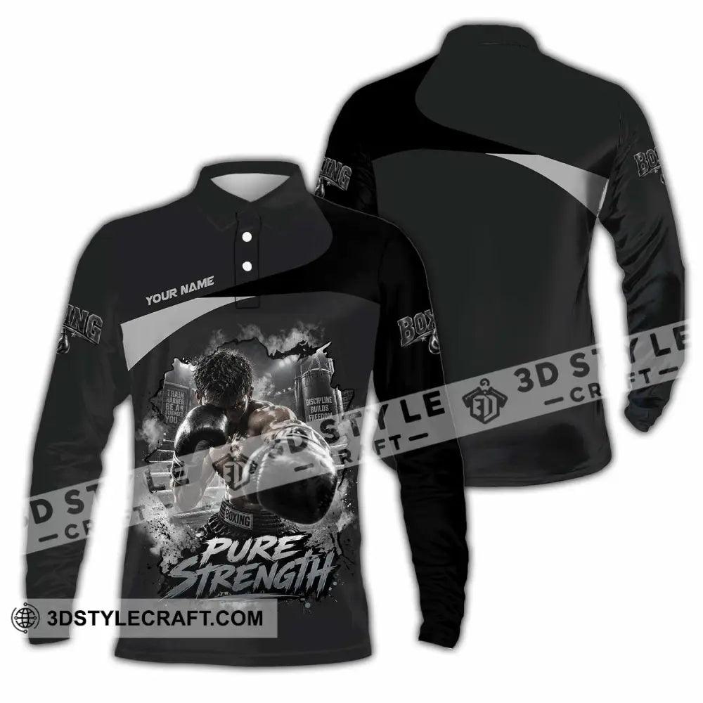 Unisex Shirt - Custom Pure Strength Shirt - Long Sleeve Polo / S - T-shirt