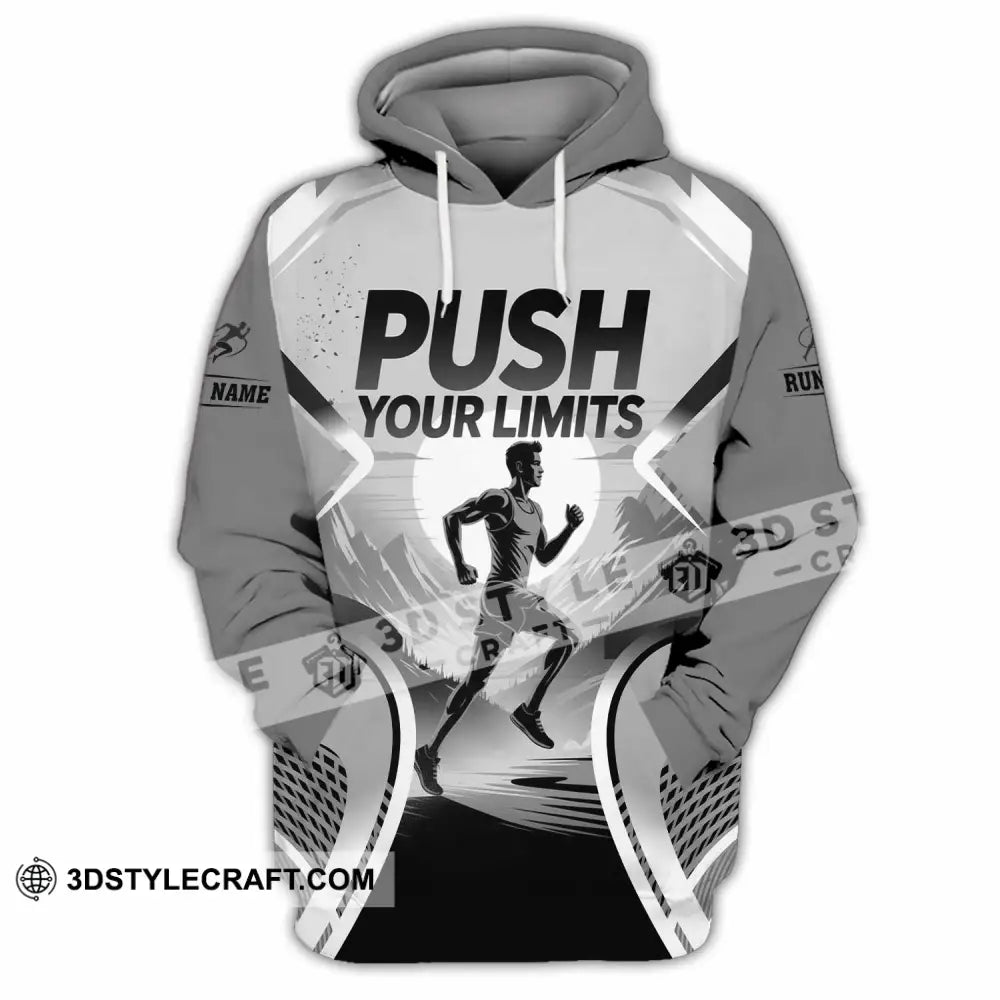 Unisex Shirt - Custom Push Your Limits Running 3D Shirt Hoodie / S T-shirt