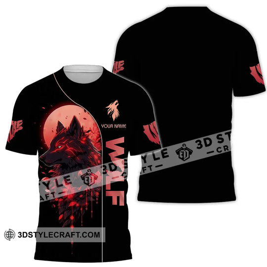 Unisex Shirt - Custom Red Wolf 3D Shirt style option 2