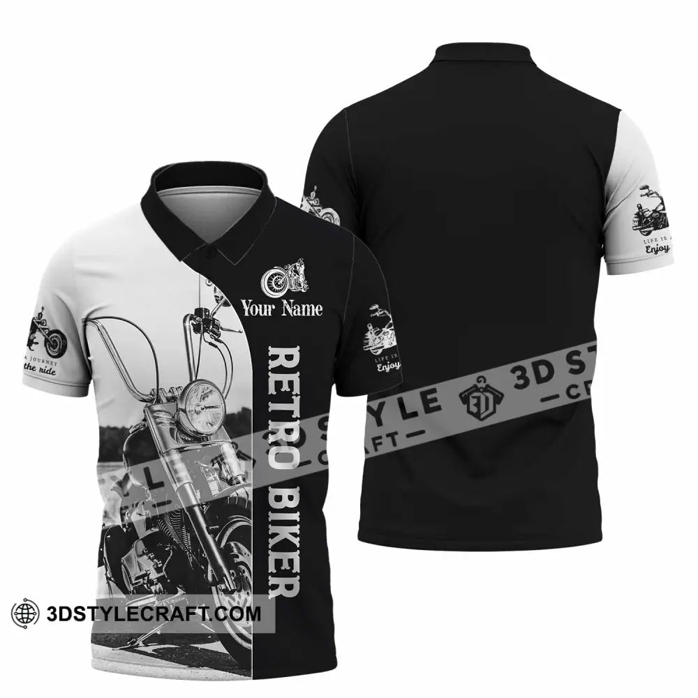 Unisex Shirt - Custom Retro Biker 3D Shirt - Polo Shirt / S - T-shirt
