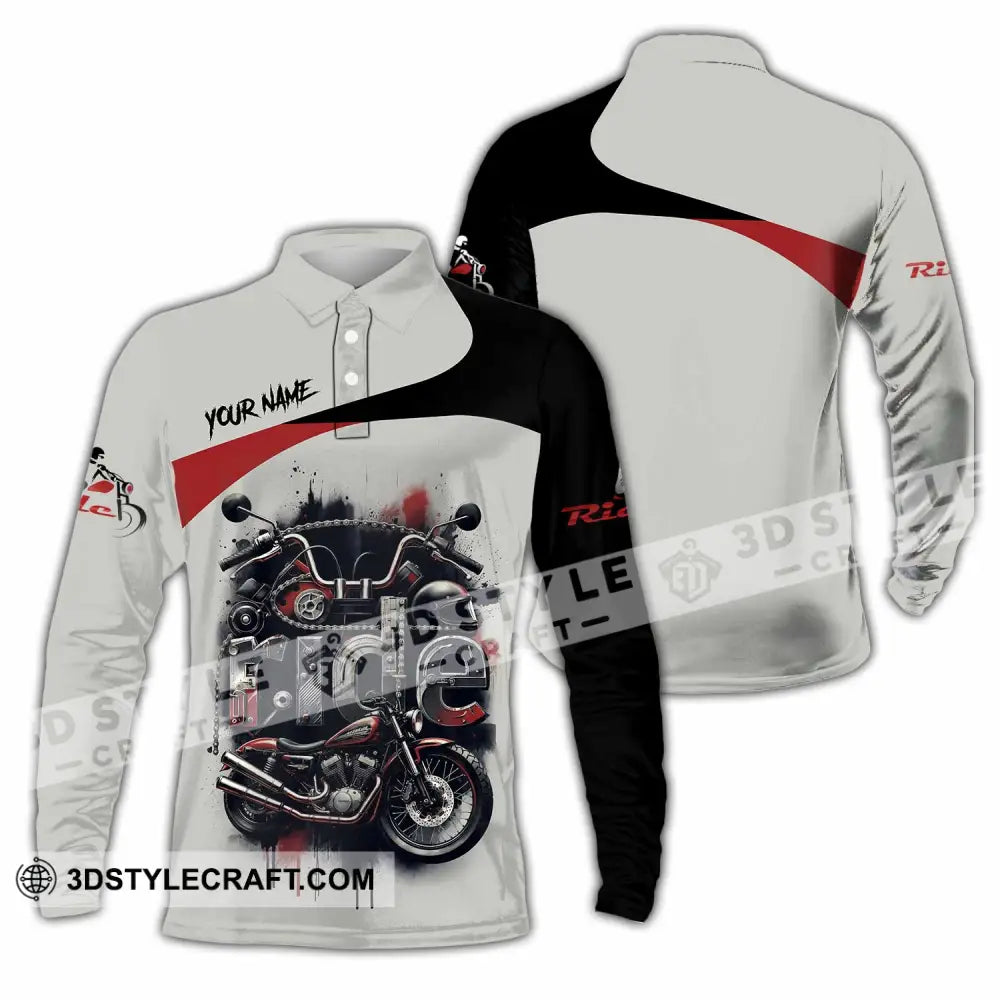 Unisex Shirt - Custom Ride 3D Shirt Long Sleeve Polo / S T-shirt