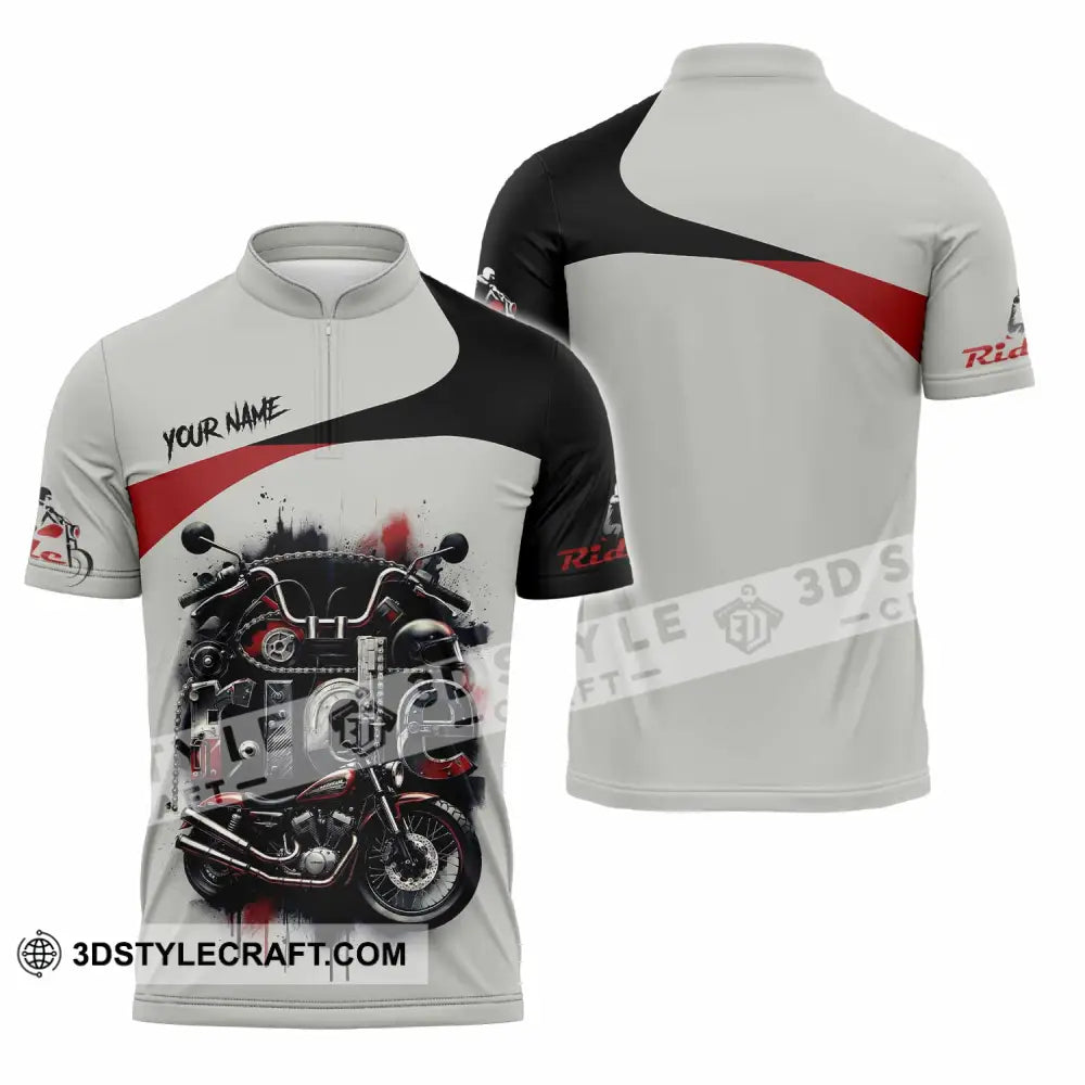 Unisex Shirt - Custom Ride 3D Shirt Zipper Polo Shirt / S T-shirt