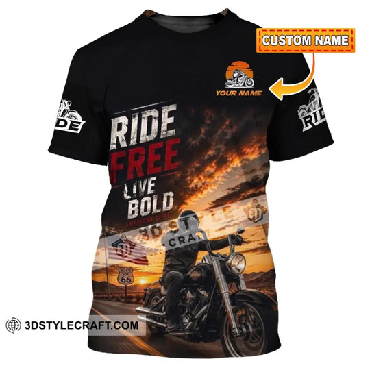 Unisex Shirt - Custom Ride Free Live Bold Shirt style option 1