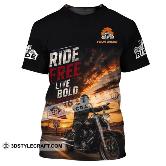 Unisex Shirt - Custom Ride Free Live Bold Shirt style option 4