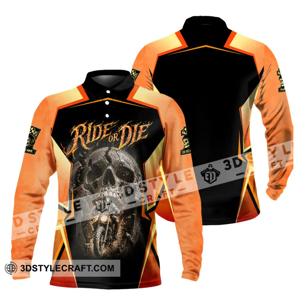 Unisex Shirt - Custom Ride Or Die 3D Shirt - Long Sleeve Polo / S - T-shirt