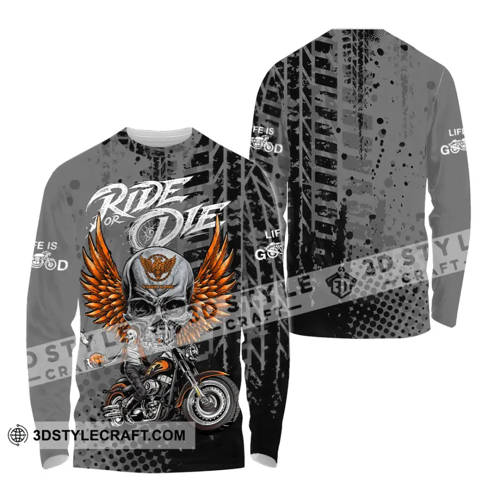 Unisex Shirt - Custom Ride Or Die 3D Shirt - Long Sleeve Shirt / S - T-shirt