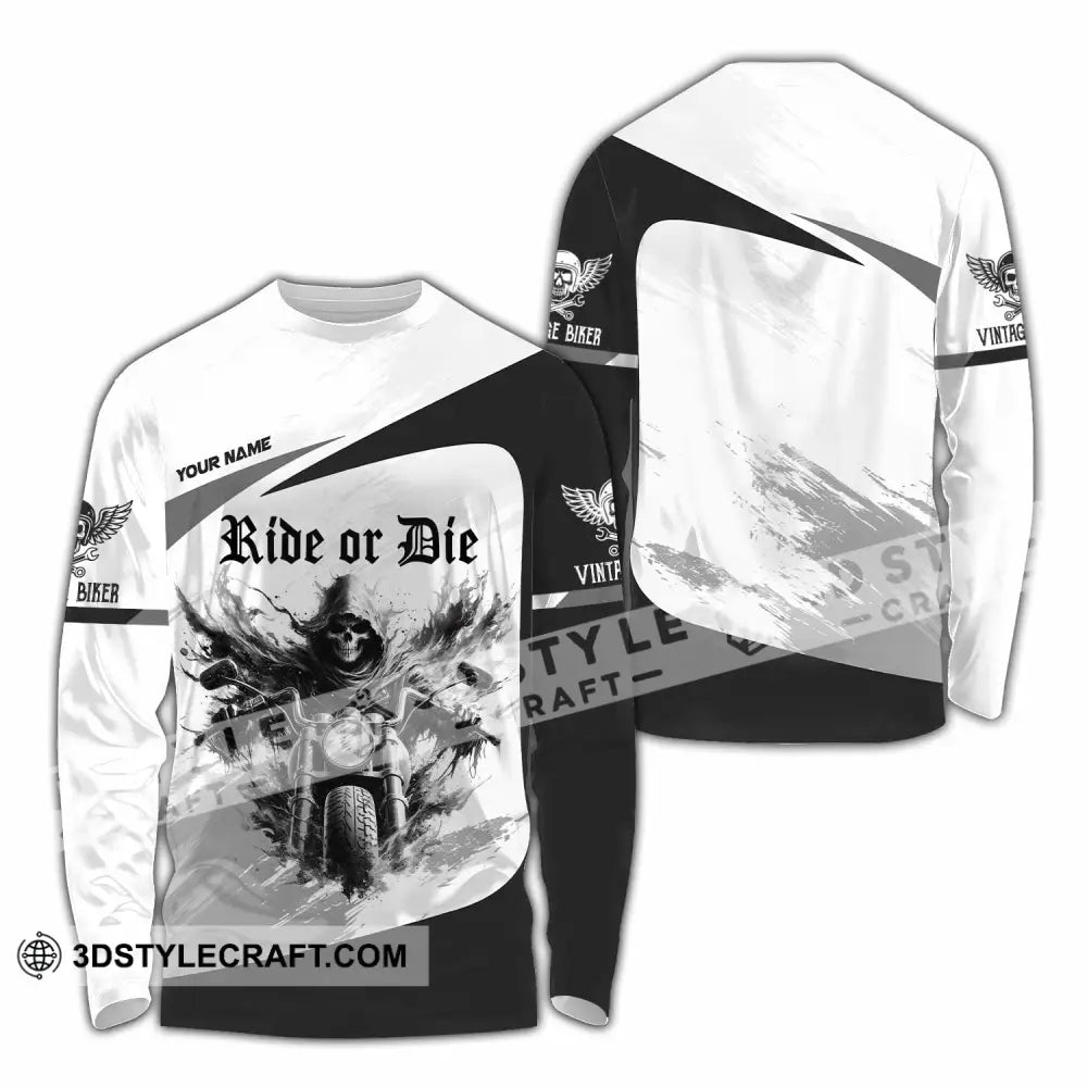 Unisex Shirt - Custom Ride Or Die 3D Shirt Long Sleeve Shirt / S T-shirt