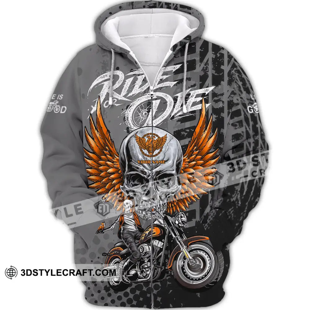 Unisex Shirt - Custom Ride Or Die 3D Shirt - Zipper Hoodie / S - T-shirt