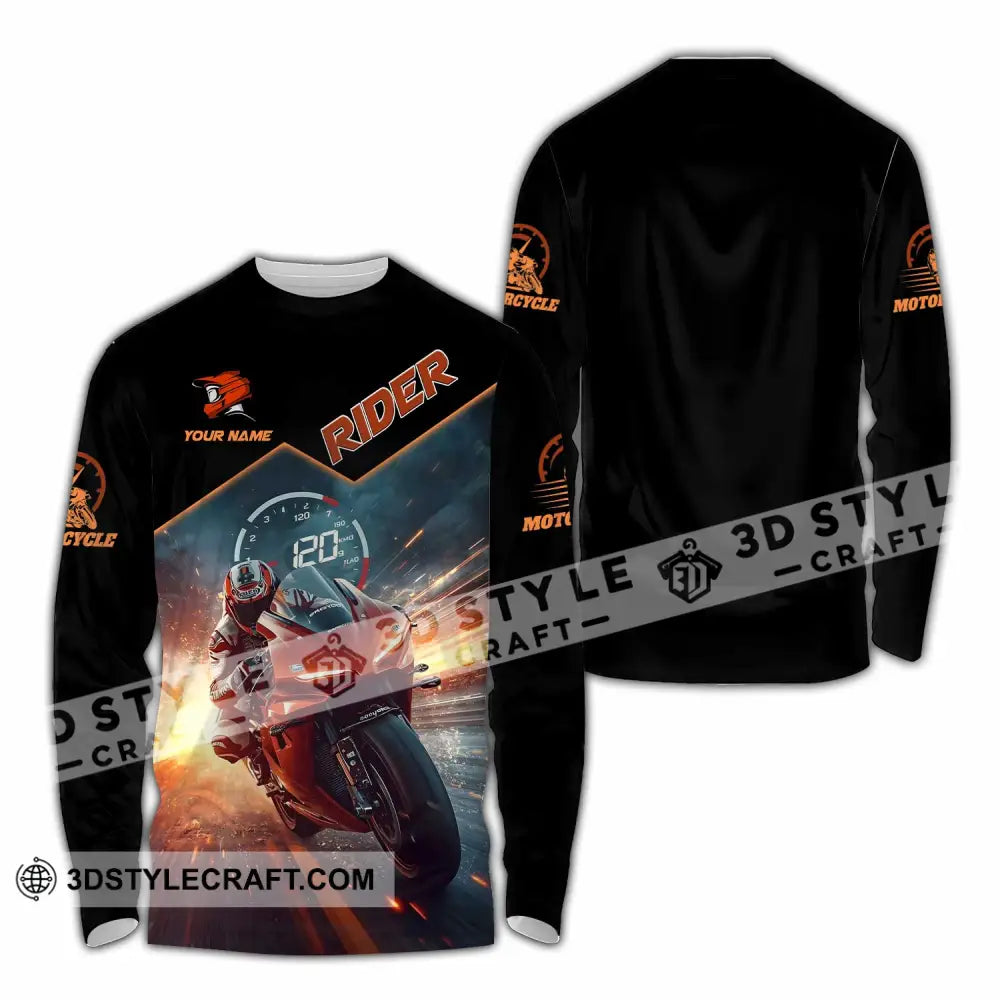 Unisex Shirt - Custom Rider 3D Shirt Long Sleeve Shirt / S T-shirt