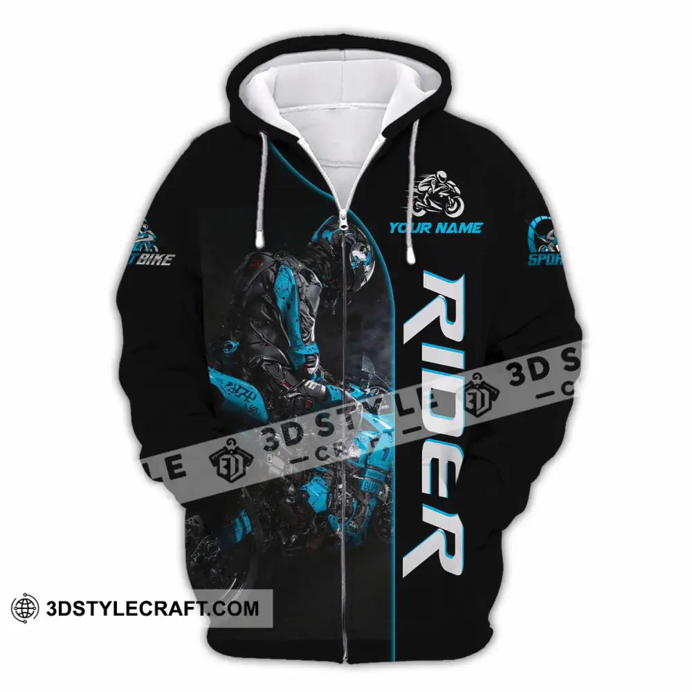 Unisex Shirt - Custom Rider 3D Shirt Zipper Hoodie / S T-shirt