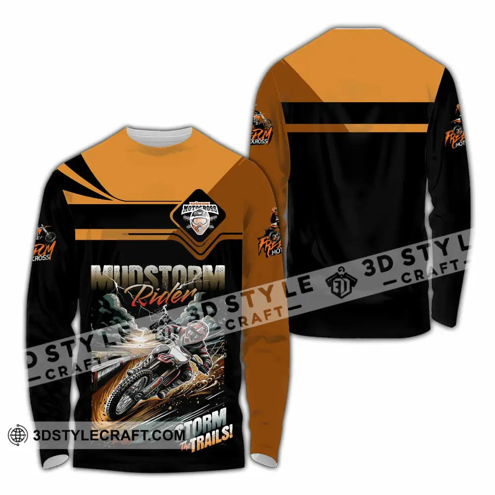 Unisex Shirt - Custom Rider Storm The Trails Sport Shirt Long Sleeve Shirt / S T-shirt