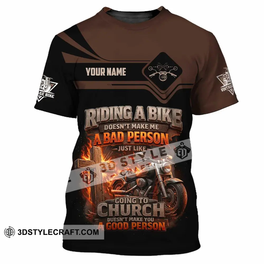 Unisex Shirt - Custom Riding A Bike 3D Shirt T-Shirt / S T-shirt
