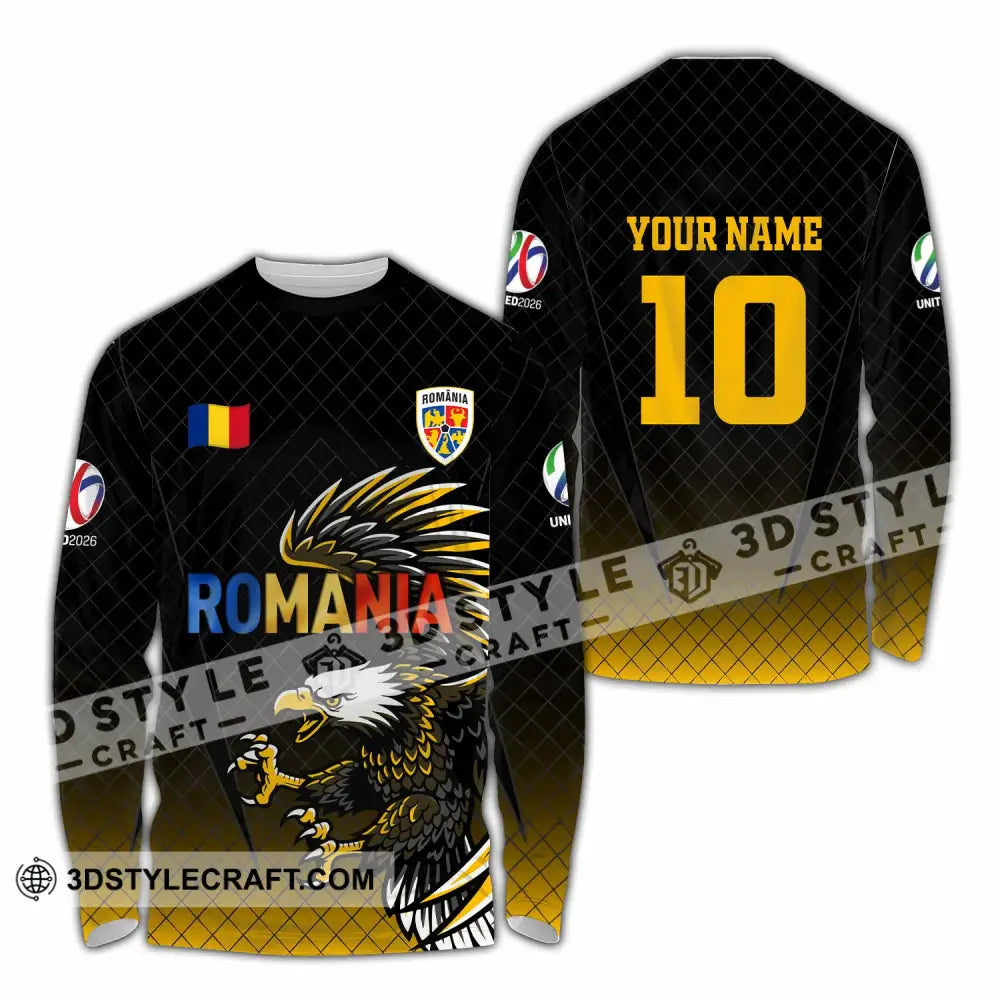 Unisex Shirt - Custom Romania 3D Shirt Long Sleeve Shirt / S T-shirt