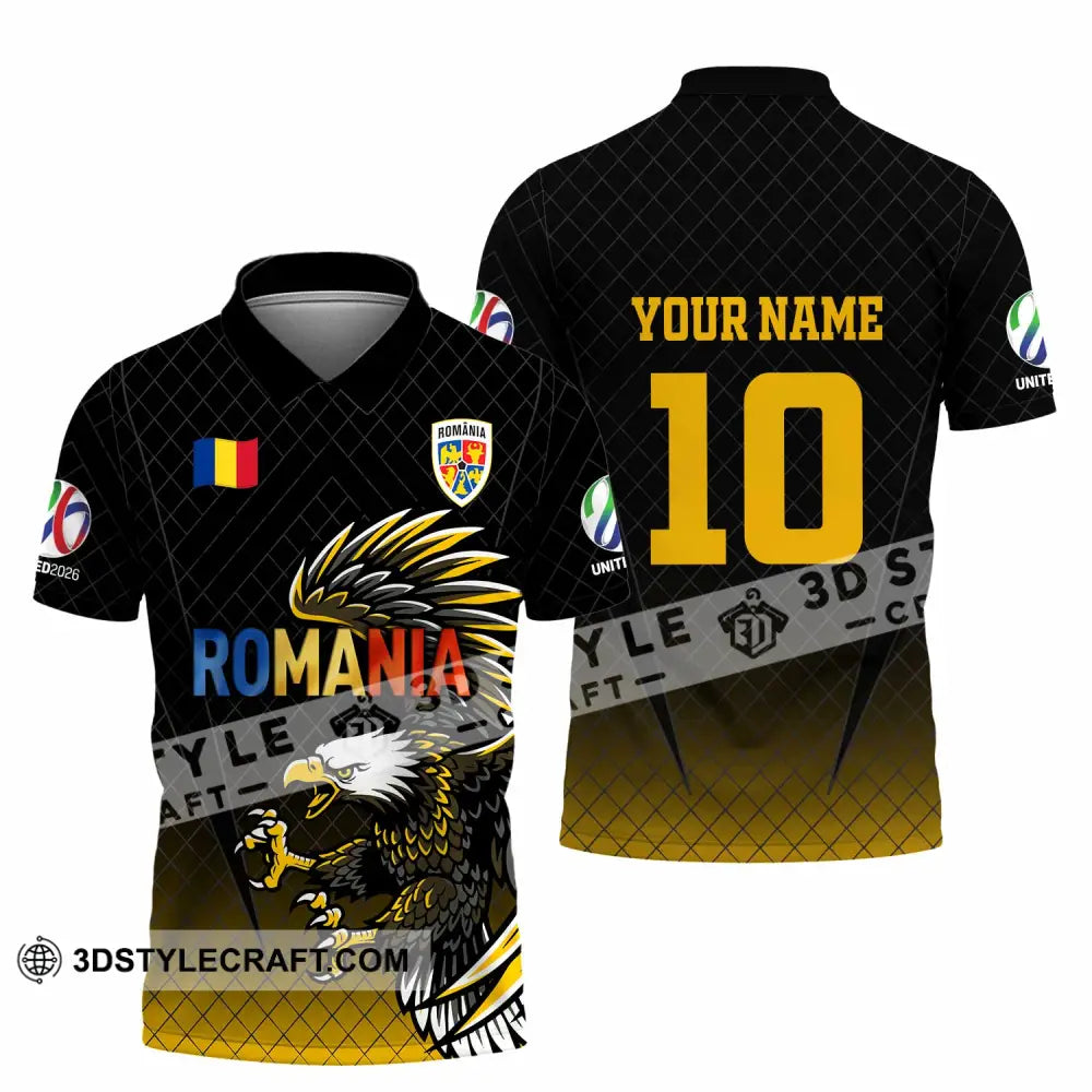 Unisex Shirt - Custom Romania 3D Shirt Polo Shirt / S T-shirt