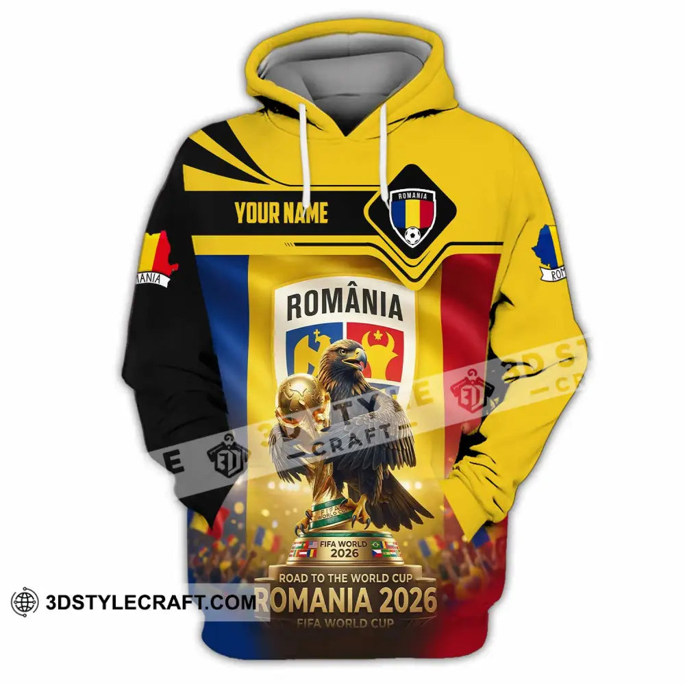 Unisex Shirt - Custom Romania World Cup 2026 3D Shirt Hoodie / S T-shirt