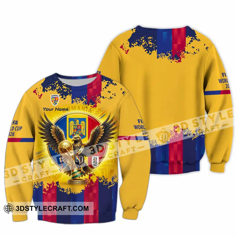 Unisex Shirt - Custom Romania World Cup 2026 3D Shirt Long Sleeve / S T-shirt
