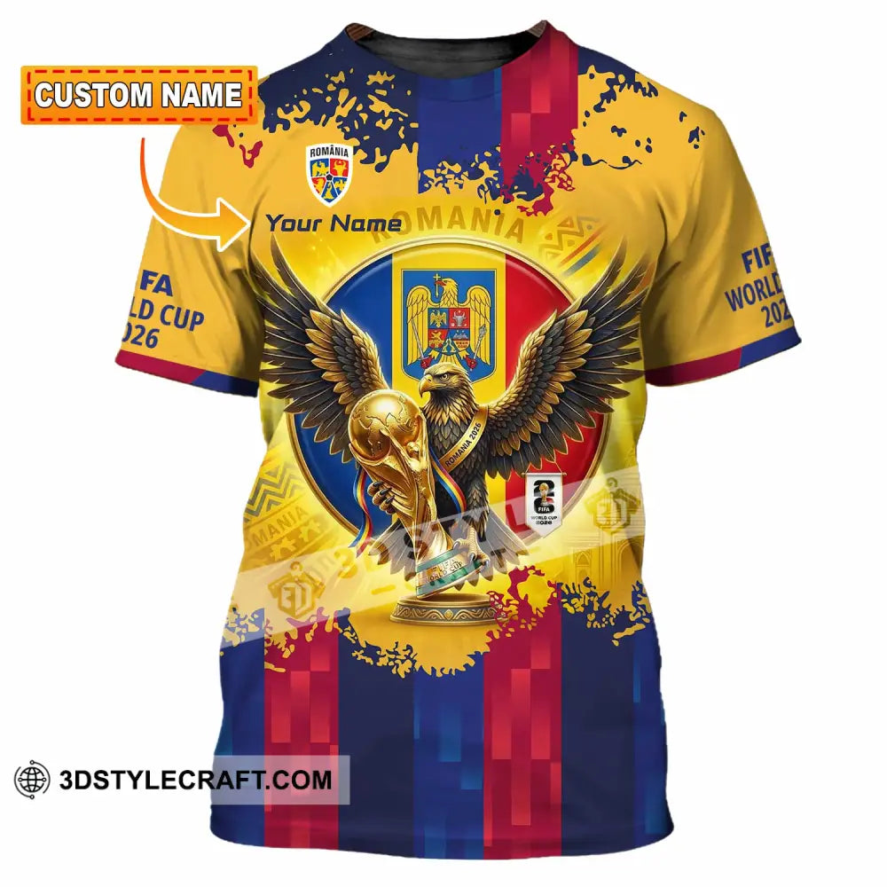 Unisex Shirt - Custom Romania World Cup 2026 3D Shirt T-shirt