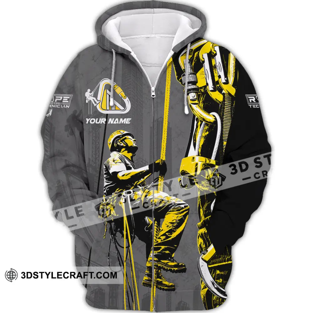 Unisex Shirt - Custom Rope Access Technician Shirt - Zipper Hoodie / S - T-shirt