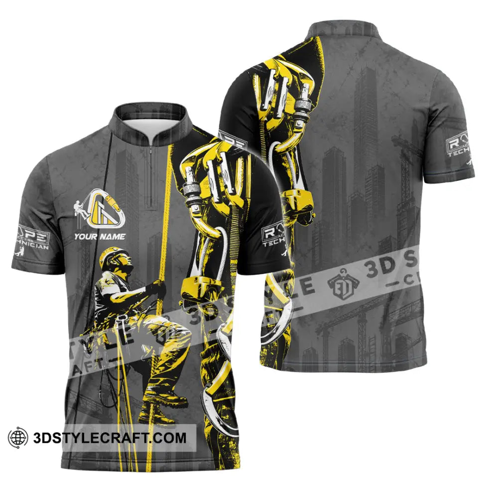 Unisex Shirt - Custom Rope Access Technician Shirt - Zipper Polo Shirt / S - T-shirt