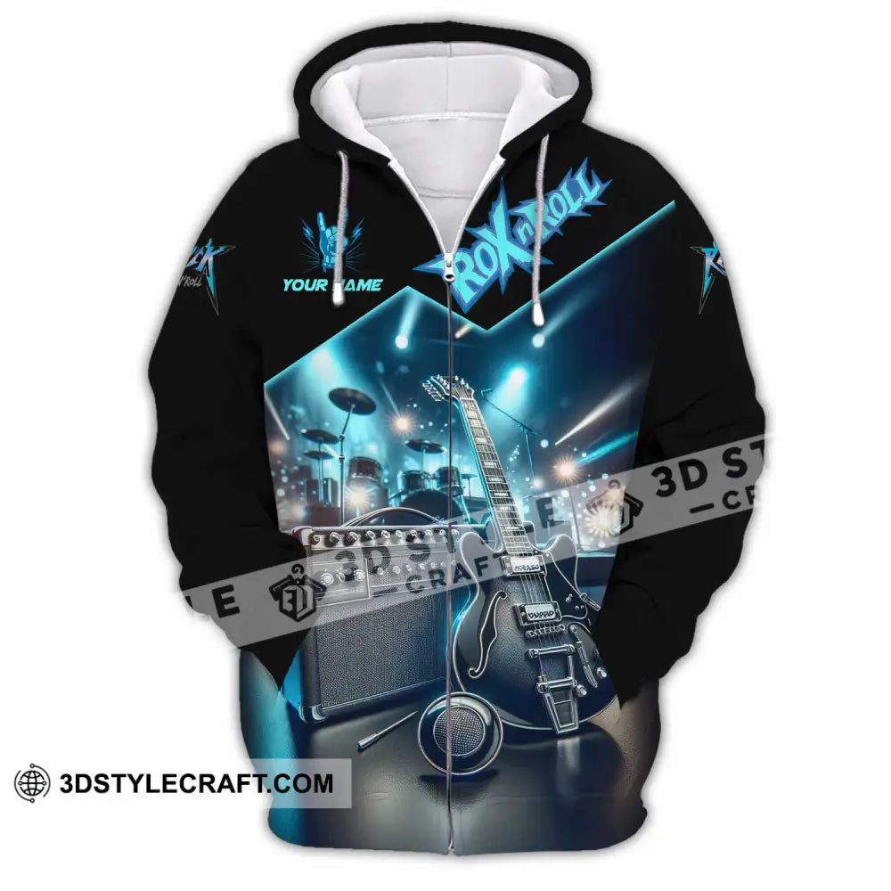 Unisex Shirt - Custom Rox N Roll 3D Shirt Zipper Hoodie / S T-shirt