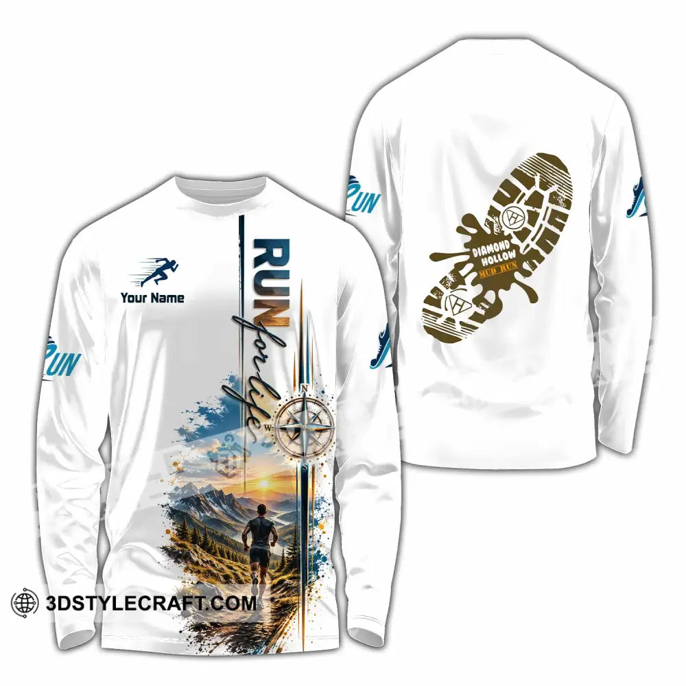 Unisex Shirt - Custom Run For Life Shirt - Long Sleeve Shirt / S - T-shirt