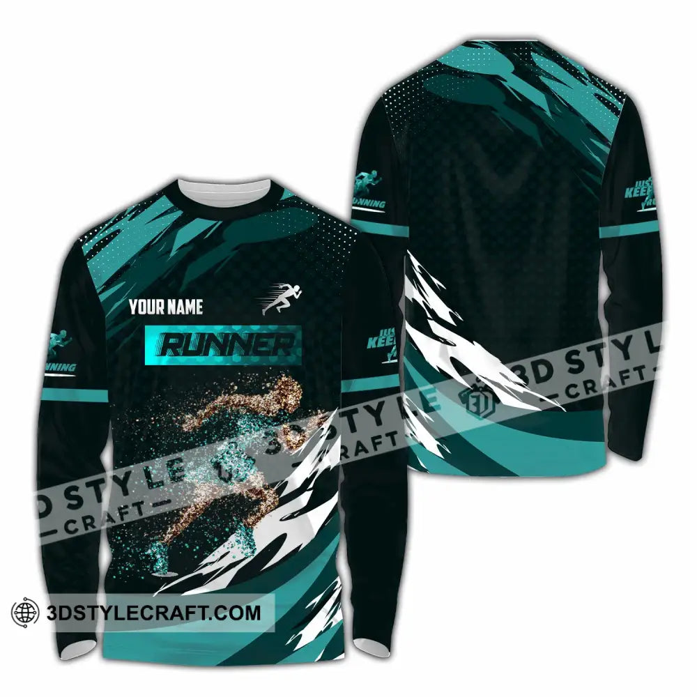 Unisex Shirt - Custom Runner 3D Shirt - Long Sleeve Shirt / S - T-shirt