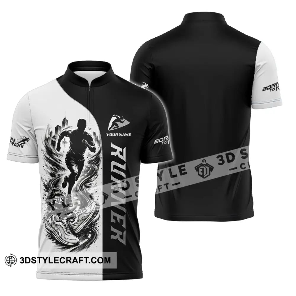Unisex Shirt - Custom Runner Shirt - Zipper Polo Shirt / S - T-shirt
