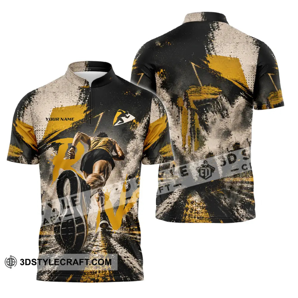 Unisex Shirt - Custom Runner Shirt - Zipper Polo Shirt / S - T-shirt