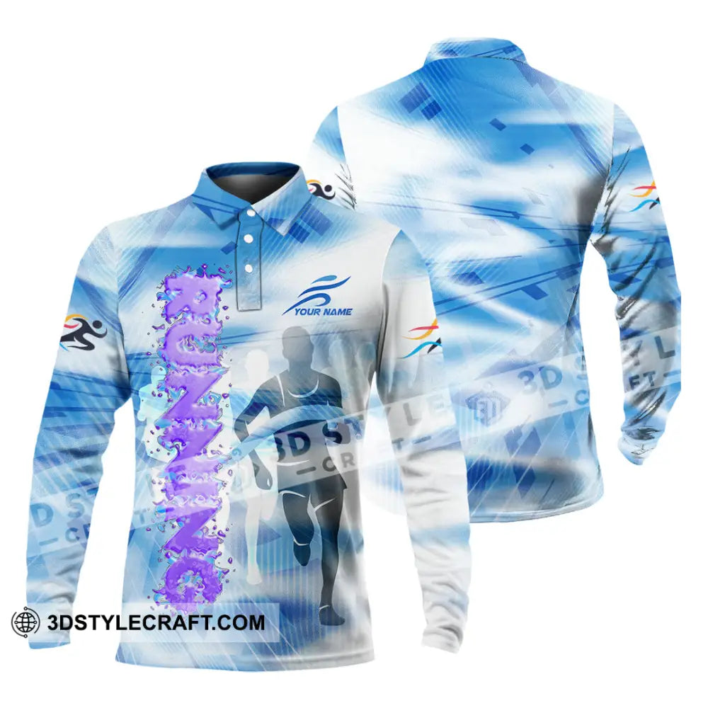 Unisex Shirt - Custom Running 3D Shirt - Long Sleeve Polo / S - T-shirt