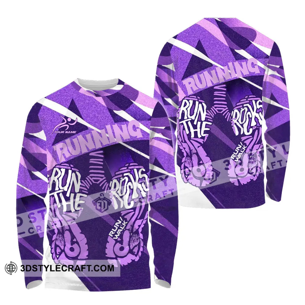 Unisex Shirt - Custom Running 3D Shirt Long Sleeve Shirt / S T-shirt