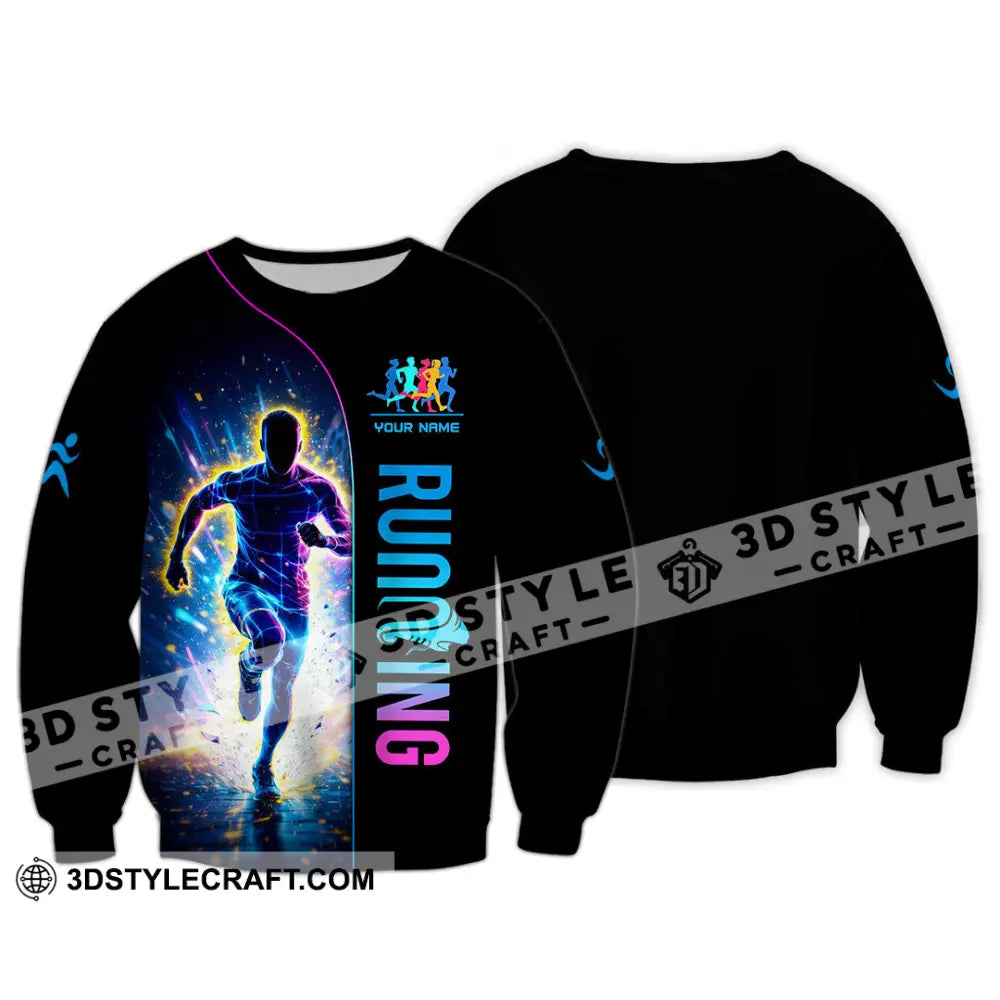 Unisex Shirt - Custom Running 3D Shirt Long Sleeve / S T-shirt