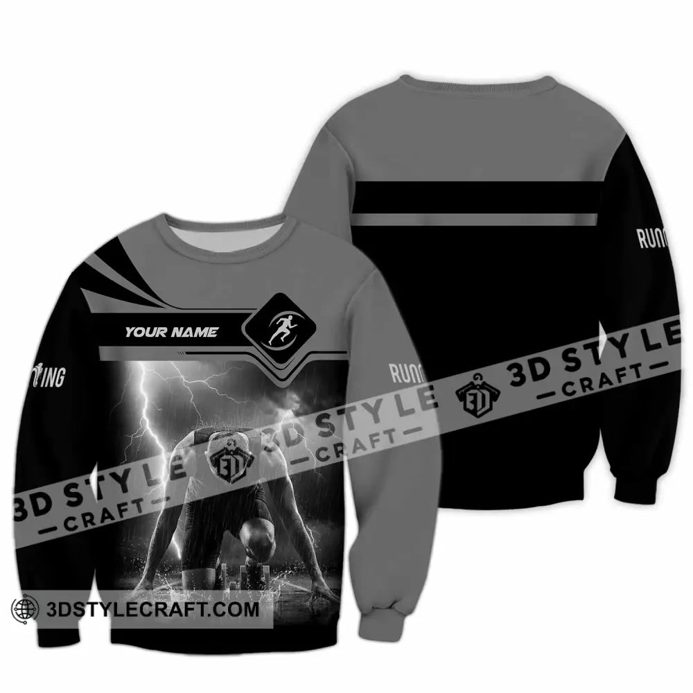 Unisex Shirt - Custom Running 3D Shirt Long Sleeve / S T-shirt