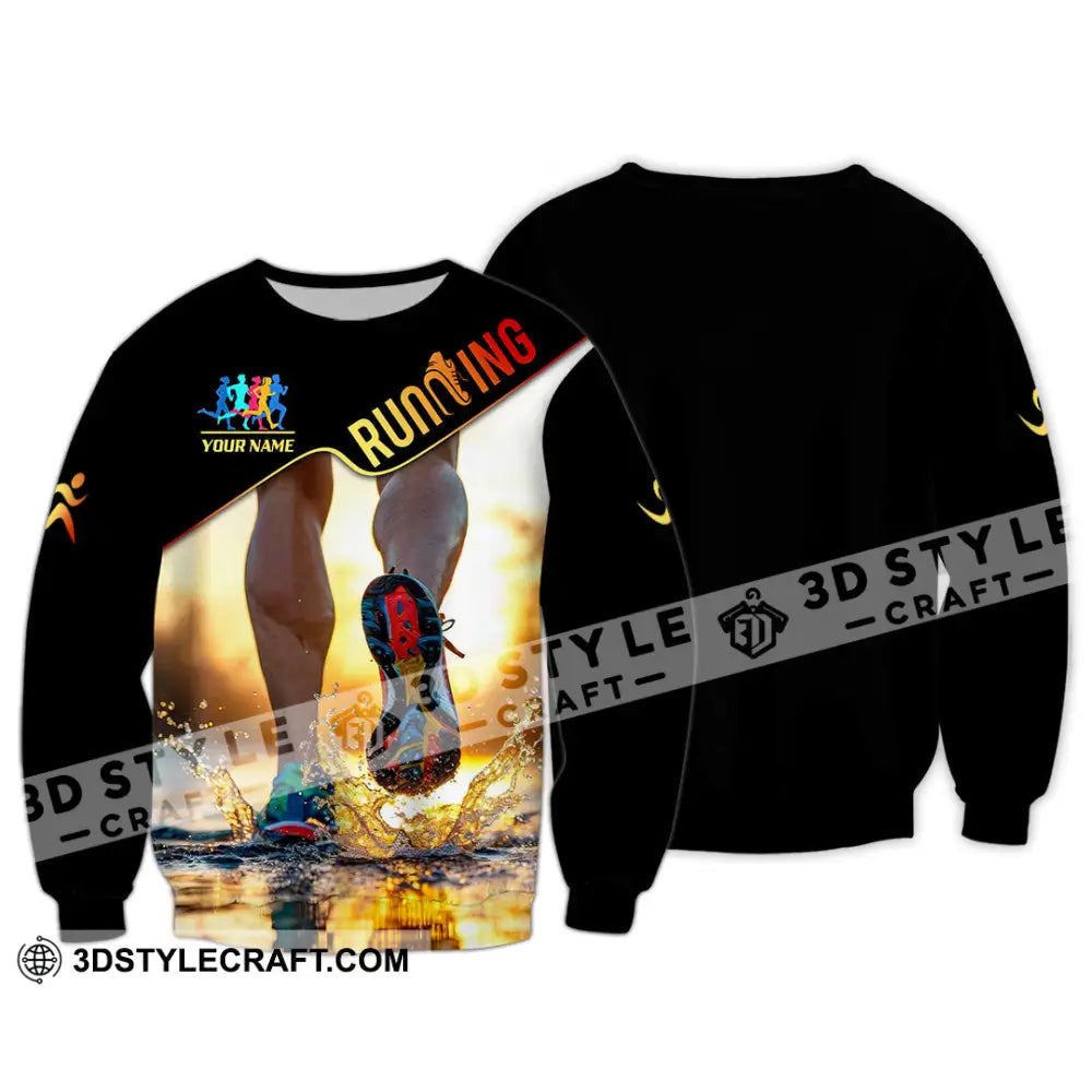Unisex Shirt - Custom Running 3D Shirt Long Sleeve / S T-shirt